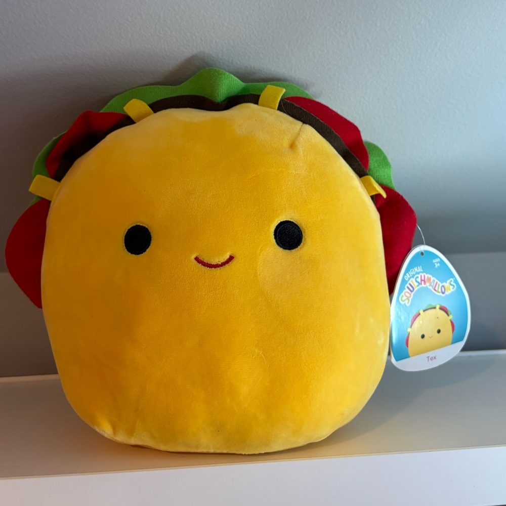 Squishmallows Yellow and Red Taco Stuffed Animal
